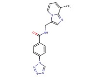 N-[(8-methylimidazo[1,2-a]pyridin-3-yl)methyl]-4-(1H-tetrazol-1-yl)benzamide