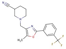 1-({5-methyl-2-[3-(trifluoromethyl)phenyl]-1,3-oxazol-4-yl}methyl)piperidine-3-carbonitrile