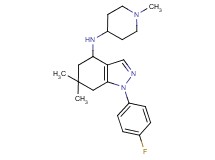 1-(4-fluorophenyl)-6,6-dimethyl-N-(1-methyl-4-piperidinyl)-4,5,6,7-tetrahydro-1H-indazol-4-amine