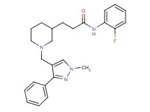 N-(2-fluorophenyl)-3-{1-[(1-methyl-3-phenyl-1H-pyrazol-4-yl)methyl]-3-piperidinyl}propanamide