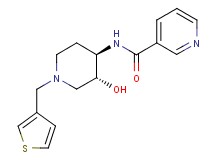 N-[(3R*,4R*)-3-hydroxy-1-(3-thienylmethyl)piperidin-4-yl]nicotinamide