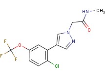 2-{4-[2-chloro-5-(trifluoromethoxy)phenyl]-1H-pyrazol-1-yl}-N-methylacetamide