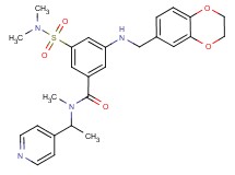 3-[(2,3-dihydro-1,4-benzodioxin-6-ylmethyl)amino]-5-[(dimethylamino)sulfonyl]-N-methyl-N-[1-(4-pyridinyl)ethyl]benzamide