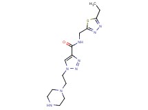 N-[(5-ethyl-1,3,4-thiadiazol-2-yl)methyl]-1-(2-piperazin-1-ylethyl)-1H-1,2,3-triazole-4-carboxamide