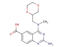 2-amino-4-[(1,4-dioxan-2-ylmethyl)(methyl)amino]quinazoline-6-carboxylic acid
