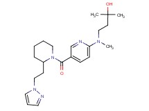 2-methyl-4-{methyl[5-({2-[2-(1H-pyrazol-1-yl)ethyl]piperidin-1-yl}carbonyl)pyridin-2-yl]amino}butan-2-ol