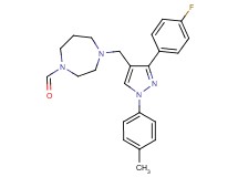 4-{[3-(4-fluorophenyl)-1-(4-methylphenyl)-1H-pyrazol-4-yl]methyl}-1,4-diazepane-1-carbaldehyde
