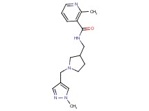 2-methyl-N-({1-[(1-methyl-1H-pyrazol-4-yl)methyl]pyrrolidin-3-yl}methyl)nicotinamide