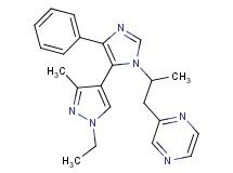 2-{2-[5-(1-ethyl-3-methyl-1H-pyrazol-4-yl)-4-phenyl-1H-imidazol-1-yl]propyl}pyrazine