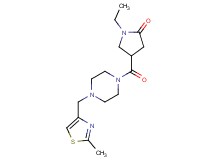 1-ethyl-4-({4-[(2-methyl-1,3-thiazol-4-yl)methyl]-1-piperazinyl}carbonyl)-2-pyrrolidinone