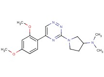 1-[5-(2,4-dimethoxyphenyl)-1,2,4-triazin-3-yl]-N,N-dimethyl-3-pyrrolidinamine