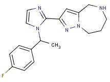 2-{1-[1-(4-fluorophenyl)ethyl]-1H-imidazol-2-yl}-5,6,7,8-tetrahydro-4H-pyrazolo[1,5-a][1,4]diazepine dihydrochloride