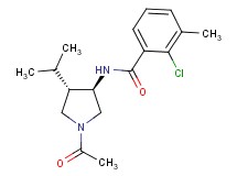 N-[(3R*,4S*)-1-acetyl-4-isopropyl-3-pyrrolidinyl]-2-chloro-3-methylbenzamide