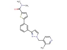 N,N-dimethyl-5-(3-{1-[(3-methyl-4-pyridinyl)methyl]-1H-pyrazol-3-yl}phenyl)-2-thiophenecarboxamide