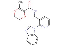 N-{[2-(1H-benzimidazol-1-yl)-3-pyridinyl]methyl}-3-methyl-5,6-dihydro-1,4-dioxine-2-carboxamide