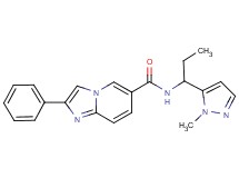 N-[1-(1-methyl-1H-pyrazol-5-yl)propyl]-2-phenylimidazo[1,2-a]pyridine-6-carboxamide