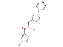 N,1-dimethyl-N-[(1-phenyl-3-pyrrolidinyl)methyl]-1H-pyrazole-4-carboxamide