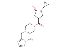1-cyclopropyl-4-({4-[(1-methyl-1H-imidazol-2-yl)methyl]-1-piperazinyl}carbonyl)-2-pyrrolidinone