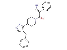 3-{[4-(4-benzyl-1H-pyrazol-5-yl)piperidin-1-yl]carbonyl}-1H-indole