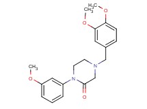 4-(3,4-dimethoxybenzyl)-1-(3-methoxyphenyl)-2-piperazinone