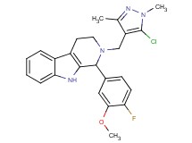 2-[(5-chloro-1,3-dimethyl-1H-pyrazol-4-yl)methyl]-1-(4-fluoro-3-methoxyphenyl)-2,3,4,9-tetrahydro-1H-beta-carboline