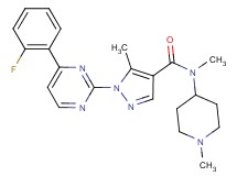 1-[4-(2-fluorophenyl)-2-pyrimidinyl]-N,5-dimethyl-N-(1-methyl-4-piperidinyl)-1H-pyrazole-4-carboxamide