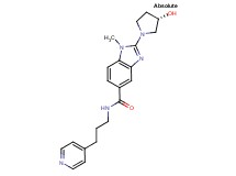 2-[(3S)-3-hydroxy-1-pyrrolidinyl]-1-methyl-N-[3-(4-pyridinyl)propyl]-1H-benzimidazole-5-carboxamide