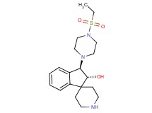 rel-(2R,3R)-3-[4-(ethylsulfonyl)-1-piperazinyl]-2,3-dihydrospiro[indene-1,4'-piperidin]-2-ol bis(trifluoroacetate) (salt)