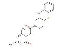 4,6-dimethyl-1-(2-{4-[(2-methylphenyl)thio]-1-piperidinyl}-2-oxoethyl)-2(1H)-pyrimidinone