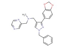 1-[3-(1,3-benzodioxol-5-yl)-1-benzyl-1H-pyrazol-4-yl]-N-methyl-N-(2-pyrazinylmethyl)methanamine