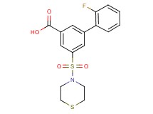 2'-fluoro-5-(thiomorpholin-4-ylsulfonyl)biphenyl-3-carboxylic acid