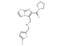 1-(5-chloro-2-thienyl)-N-{[6-(1-pyrrolidinylcarbonyl)imidazo[2,1-b][1,3]thiazol-5-yl]methyl}methanamine