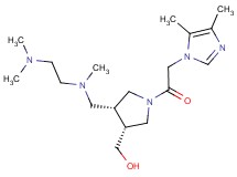 {(3R*,4R*)-4-{[[2-(dimethylamino)ethyl](methyl)amino]methyl}-1-[(4,5-dimethyl-1H-imidazol-1-yl)acetyl]pyrrolidin-3-yl}methanol