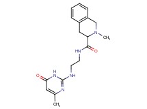 2-methyl-N-{2-[(4-methyl-6-oxo-1,6-dihydro-2-pyrimidinyl)amino]ethyl}-1,2,3,4-tetrahydro-3-isoquinolinecarboxamide