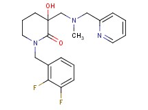 1-(2,3-difluorobenzyl)-3-hydroxy-3-{[methyl(2-pyridinylmethyl)amino]methyl}-2-piperidinone