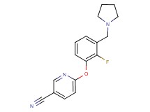 6-[2-fluoro-3-(pyrrolidin-1-ylmethyl)phenoxy]nicotinonitrile