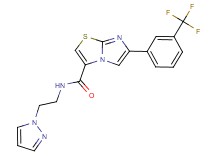 N-[2-(1H-pyrazol-1-yl)ethyl]-6-[3-(trifluoromethyl)phenyl]imidazo[2,1-b][1,3]thiazole-3-carboxamide