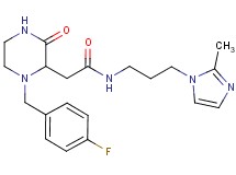 2-[1-(4-fluorobenzyl)-3-oxo-2-piperazinyl]-N-[3-(2-methyl-1H-imidazol-1-yl)propyl]acetamide
