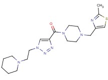 1-[(2-methyl-1,3-thiazol-4-yl)methyl]-4-({1-[2-(1-piperidinyl)ethyl]-1H-1,2,3-triazol-4-yl}carbonyl)piperazine