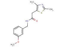 2-(2,4-dimethyl-1,3-thiazol-5-yl)-N-(3-methoxybenzyl)acetamide trifluoroacetate