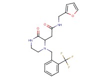 N-(2-furylmethyl)-2-{3-oxo-1-[2-(trifluoromethyl)benzyl]-2-piperazinyl}acetamide