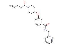 3-{[1-(4-pentenoyl)-4-piperidinyl]oxy}-N-(2-pyridinylmethyl)benzamide