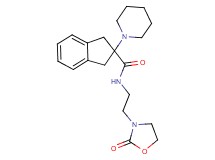 N-[2-(2-oxo-1,3-oxazolidin-3-yl)ethyl]-2-(1-piperidinyl)-2-indanecarboxamide