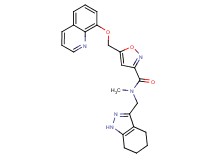 N-methyl-5-[(8-quinolinyloxy)methyl]-N-(4,5,6,7-tetrahydro-1H-indazol-3-ylmethyl)-3-isoxazolecarboxamide