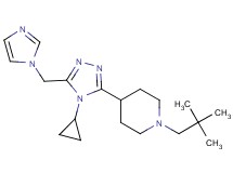 4-[4-cyclopropyl-5-(1H-imidazol-1-ylmethyl)-4H-1,2,4-triazol-3-yl]-1-(2,2-dimethylpropyl)piperidine