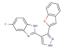 2-[3-(1-benzofuran-2-yl)-1H-pyrazol-4-yl]-5-fluoro-1H-benzimidazole