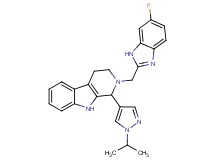 2-[(6-fluoro-1H-benzimidazol-2-yl)methyl]-1-(1-isopropyl-1H-pyrazol-4-yl)-2,3,4,9-tetrahydro-1H-beta-carboline