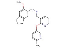 1-(6-methoxy-2,3-dihydro-1H-inden-5-yl)-N-({2-[(6-methyl-3-pyridinyl)oxy]-3-pyridinyl}methyl)methanamine