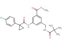 methyl 3-({[1-(4-chlorophenyl)cyclopropyl]carbonyl}amino)-5-{[(2,2-dimethylpropanoyl)amino]methyl}benzoate
