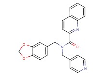 N-(1,3-benzodioxol-5-ylmethyl)-N-(4-pyridinylmethyl)-2-quinolinecarboxamide trifluoroacetate
